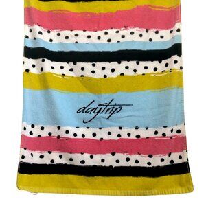 Vintage Y2K Beach Towel Buckle Daytrip Striped Polka Dot Lime Pink Blue Swim